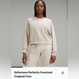 Lululemon Softstreme Perfectly Oversized Cropped Crew